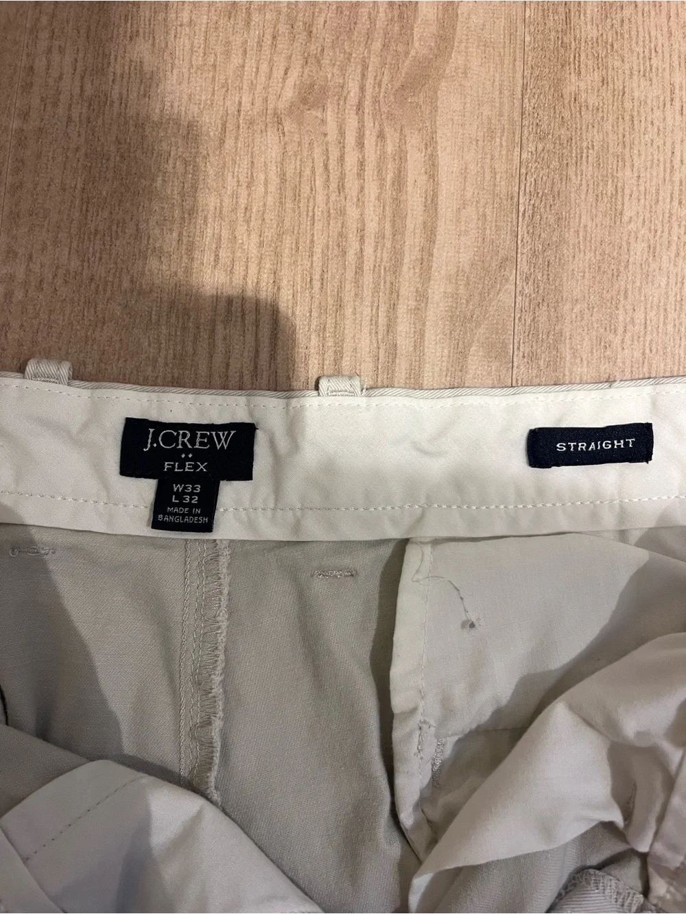 J. Crew Men's Pale Tan Chinos - Straight Leg